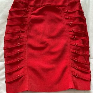 Women’s Red Bandage Pencil Skirt